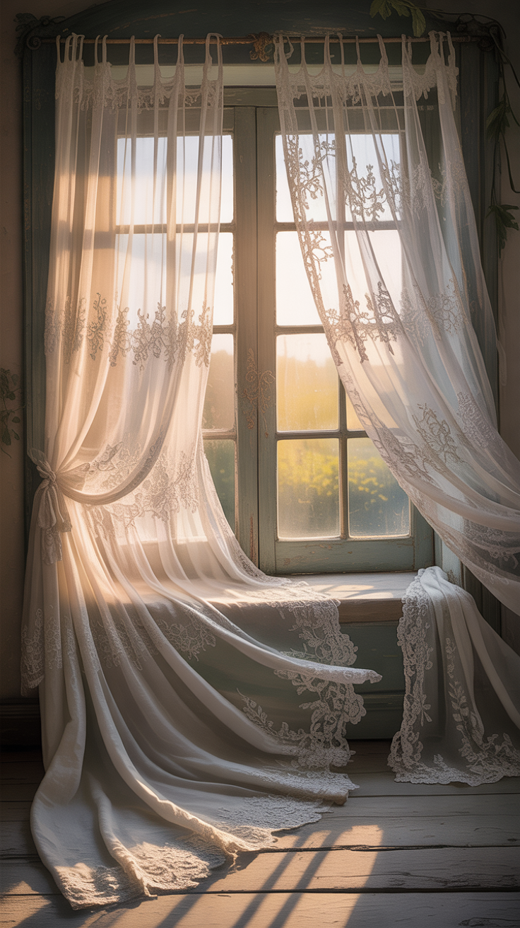 Romantic Lace Window Treatments