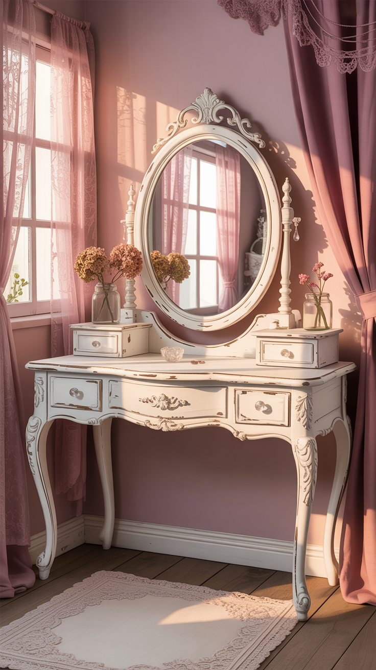 The Distressed Vanity Centerpiece