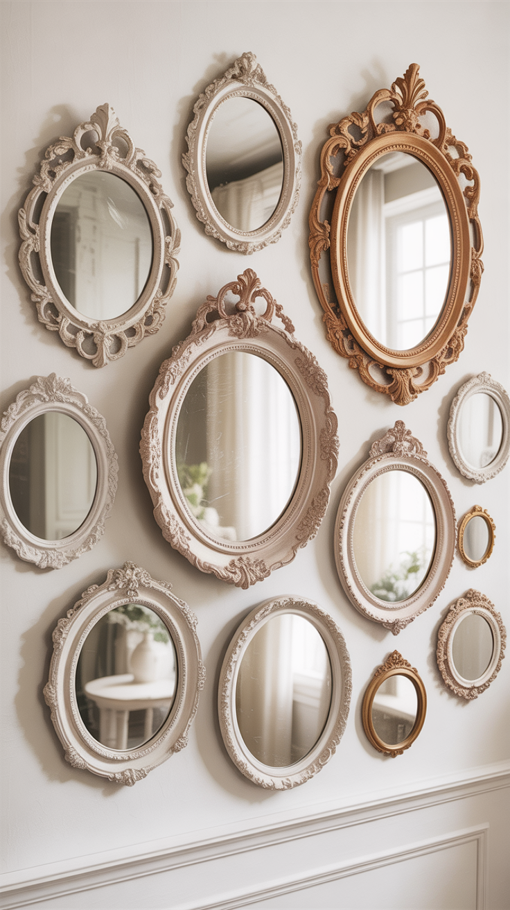 Vintage Mirror Gallery Wall